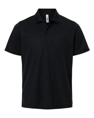 Core 365 CE108Y Youth Nova Performance Pique Polo - Black - front