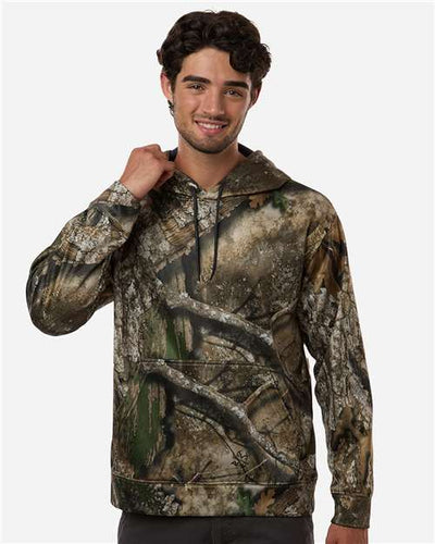 RealTree RT5302 Unisex Realtree Performance Hooded Sweatshirt - Camo - model front