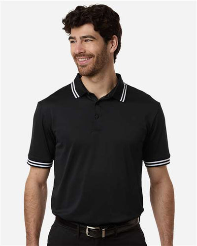 Swannies SW8700 Men's Thatcher Tipped Polo - Black - model front