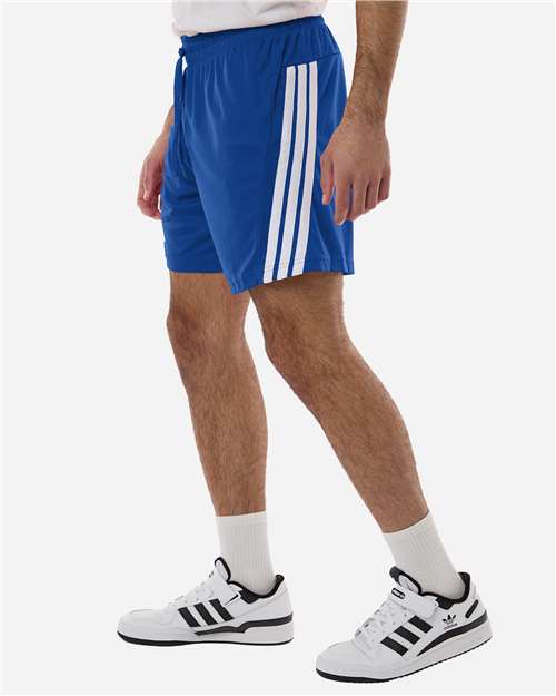 Adidas AT300 Men's 3-Stripes 7" Shorts - Team Royal Blue/ White - model side