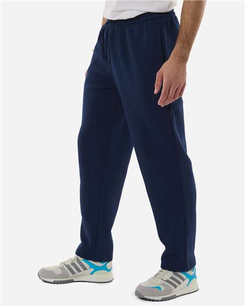 Adidas AT215 Men's Fleece Sweatpants - Team Navy Blue/ White - model side