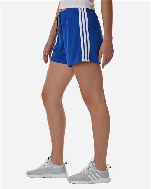 Adidas AT301 Women's 3-Stripes 3" Shorts - Team Royal Blue/ White - model side