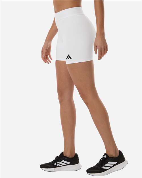 Adidas AT310 Women's Techfit Compression Shorts - White - model side
