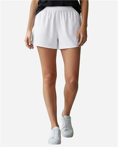 Boxercraft BW6504 Women's Essential Spirit Shorts - White - model front