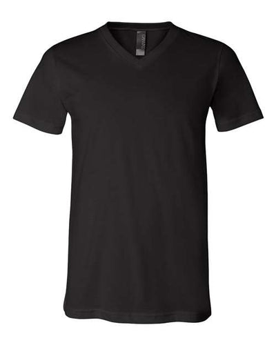 Bella + Canvas 3005 Jersey V-Neck Tee - Black - front