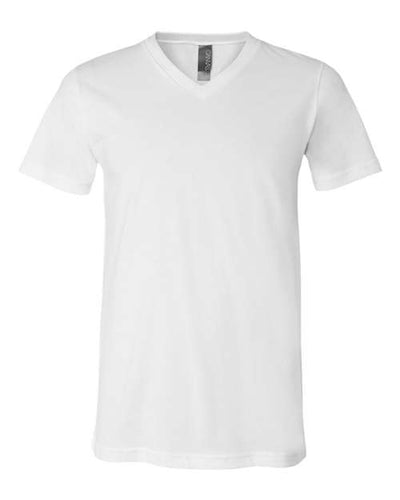 Bella + Canvas 3005 Jersey V-Neck Tee - White - front