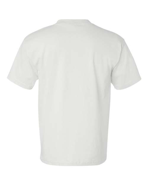 Bayside 7100 Unisex USA-Made Pocket T-Shirt - White - back