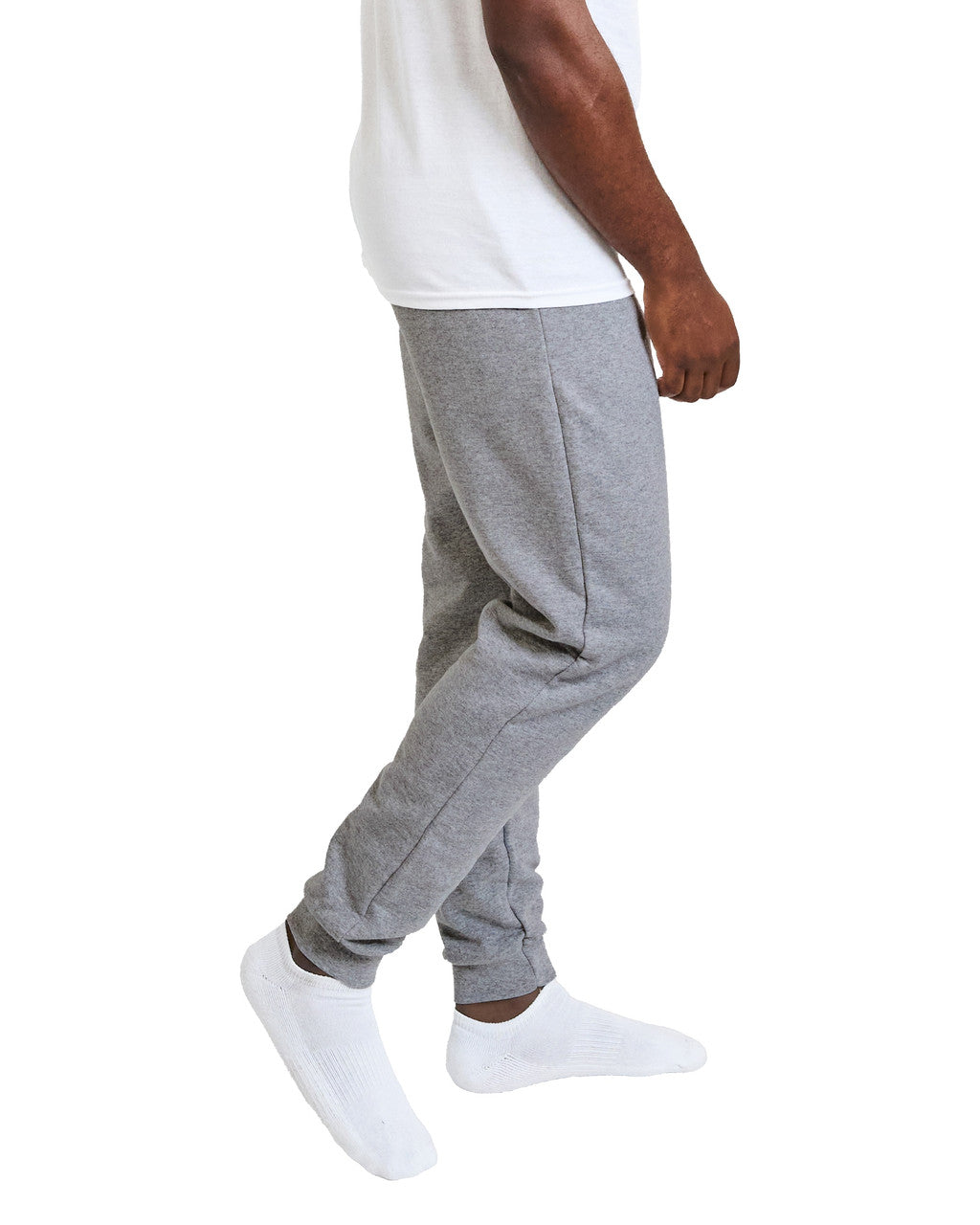 Gildan 18100 Unisex Heavy Blend Pocket Sweatpants - Sport Grey - model side