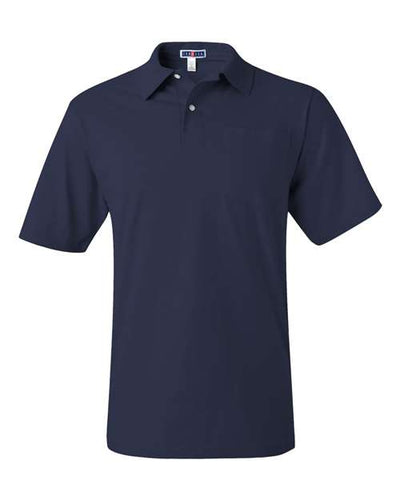 Jerzees 436MPR Men's SpotShield 50/50 Polo with Pocket - J. Navy - front