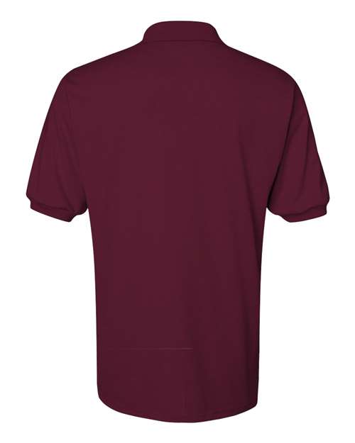 Jerzees 437MSR Men's SpotShield 50/50 Polo - Maroon - back