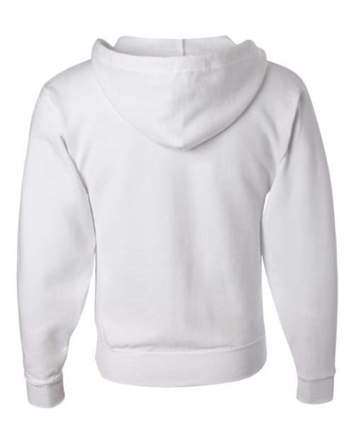 Jerzees 993MR Unisex NuBlend Full-Zip Hooded Sweatshirt - White - back