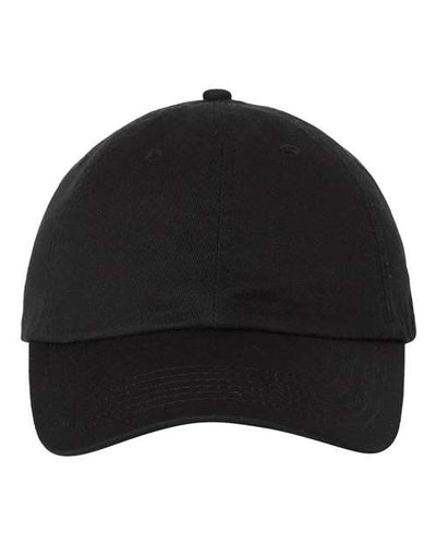 Valucap VC300A Bio-Washed Classic Dad Hat - Black - front