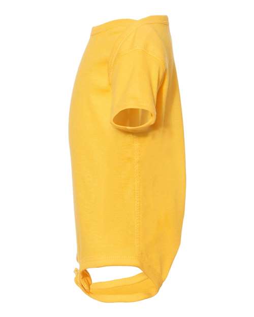 Rabbit Skins 4400 Infant Baby Rib Bodysuit - Yellow - side