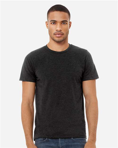 Bella+Canvas 3413 Unisex Triblend Short Sleeve Tee - Charcoal Black Triblend - model front