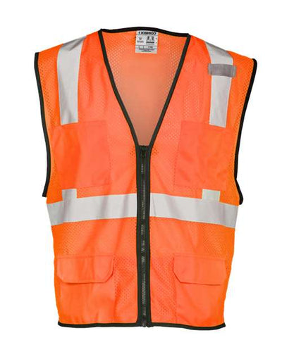 Kishigo 1191-1192 Unisex Economy Mesh 6-Pocket Vest - Orange - front