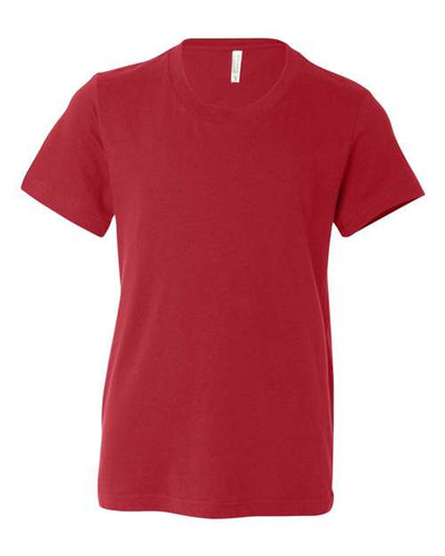 Bella + Canvas 3001Y Youth Jersey Tee - Red - front