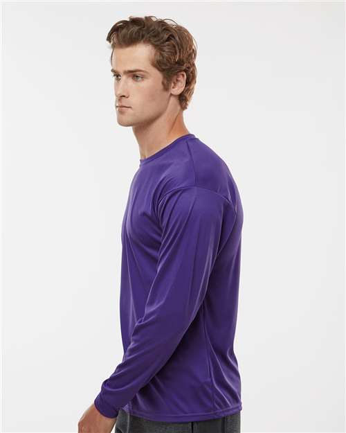 C2 Sport 5104 Unisex Performance Long Sleeve T-Shirt - Purple - model side