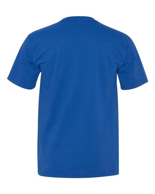 Bayside 3015 Unisex Union-Made Pocket T-Shirt - Royal Blue - back