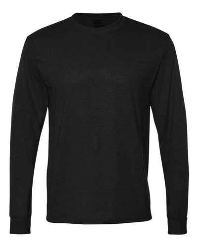Jerzees 21MLR Unisex Dri-Power Performance Long Sleeve T-Shirt - Black - front