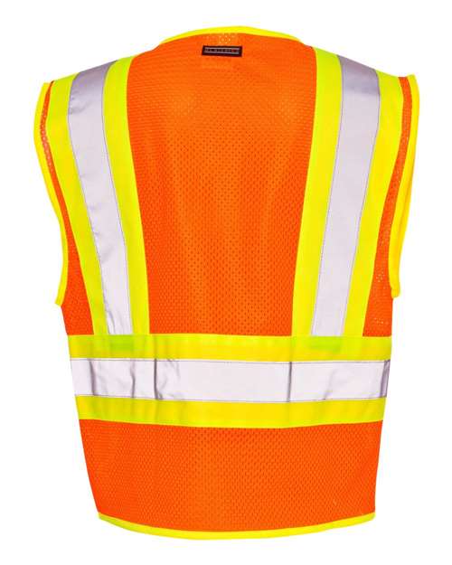 Kishigo 1055-1056 Unisex Ultra-Cool Contrasting Mesh Vest - Orange - back