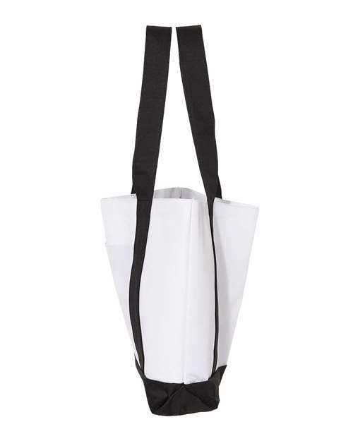 Liberty Bags 7006 Bay View Giant Zippered Tote - White/ Black - side