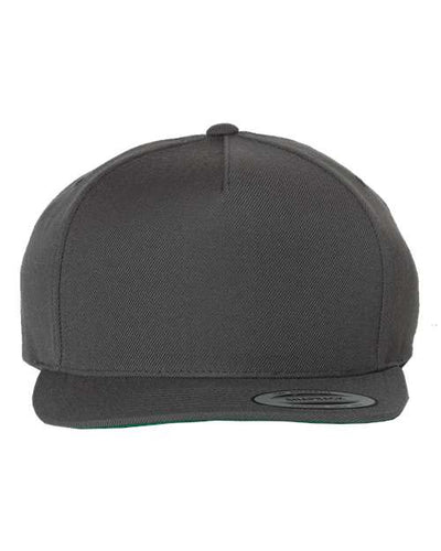 Yupoong 5089M Premium Five-Panel Snapback Cap - Dark Grey - front