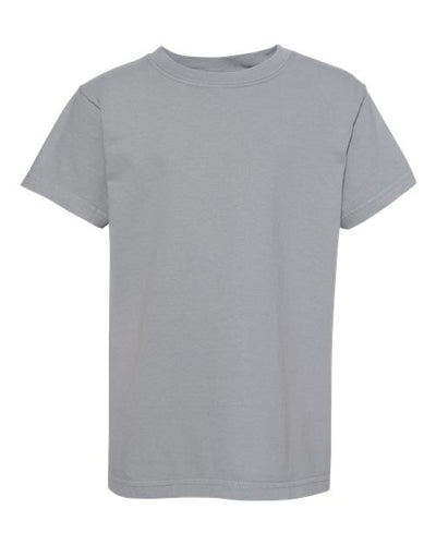 Comfort Colors 9018 Youth Garment-Dyed Heavyweight T-Shirt - Granite - front