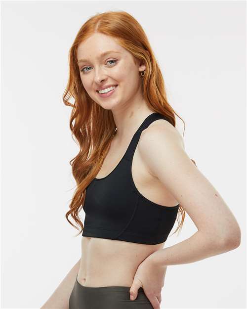 Badger 4636 Women's B-Sport Bra Top - Black - model side