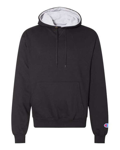 Champion S171 Unisex Cotton Max Hooded Sweatshirt - Black - front