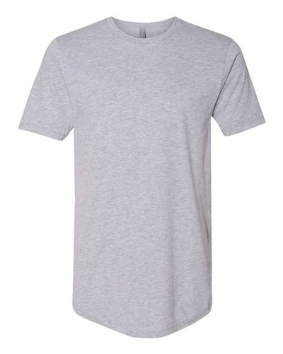 Next Level 3602 Men's Cotton Long Body T-Shirt - Heather Grey - front