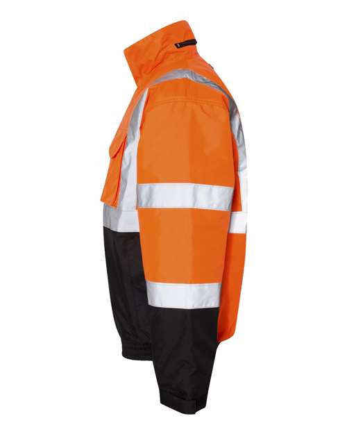 Kishigo JS121-122 Unisex Economy Bomber Jacket - Orange - side