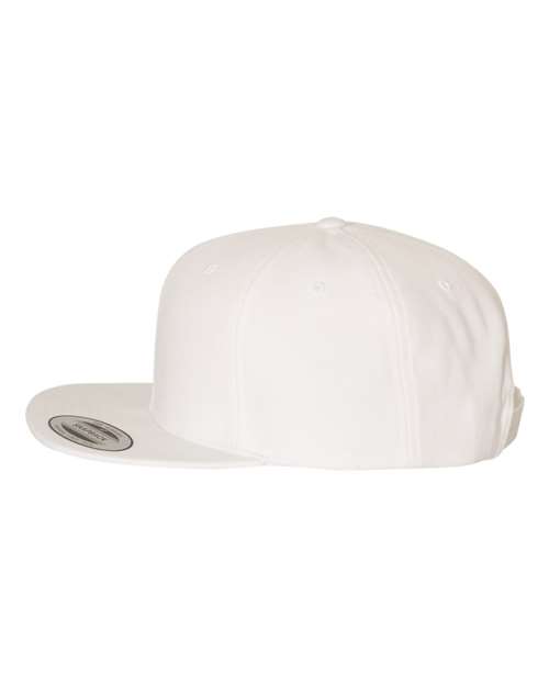 Yupoong 6089M Premium Flat Bill Snapback Cap - White - side
