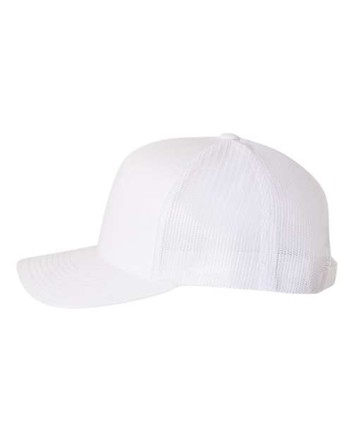 Yupoong 6506 Five-Panel Retro Trucker Cap - White - side