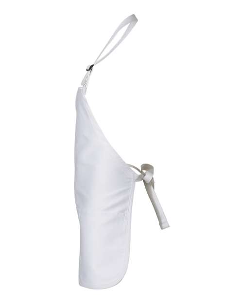 Q-Tees Q4250 Full-Length Apron with Pouch Pocket - White - side