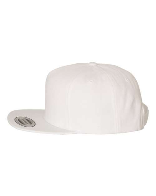 Yupoong 5089M Premium Five-Panel Snapback Cap - White - side