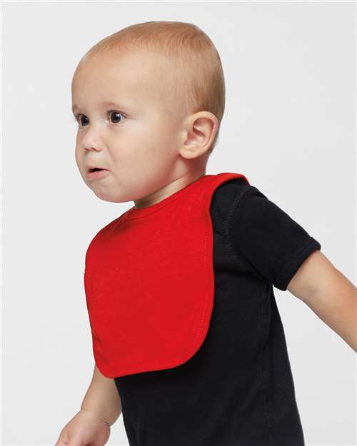 Rabbit Skins 1005 Infant Premium Jersey Bib - Red - model side
