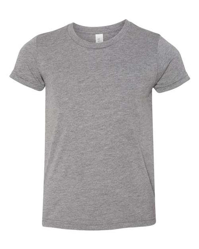 BELLA + CANVAS 3413Y Youth Triblend Tee - Grey Triblend - front