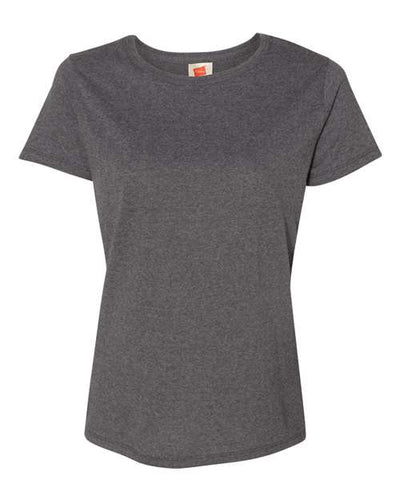Hanes 5680 Women's Essential-T T-Shirt - Charcoal Heather - front