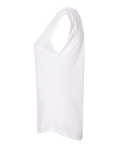 Next Level 5040 Women's Festival Sleeveless Deep V-Neck T-Shirt - White - side