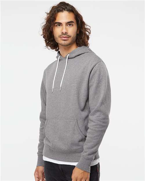 Independent Trading Co. AFX90UN Unisex Lightweight Hooded Sweatshirt - Gunmetal Heather - model side