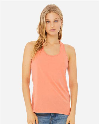 BELLA + CANVAS 6008 Women's Jersey Racerback Tank - Sunset - model front