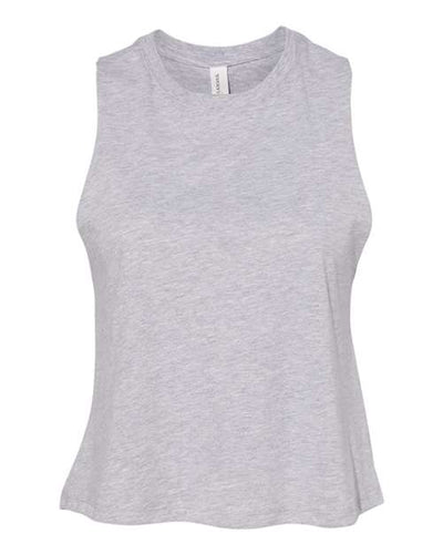 BELLA + CANVAS 6682 Women's Racerback Crop Tank - Athletic Heather - front