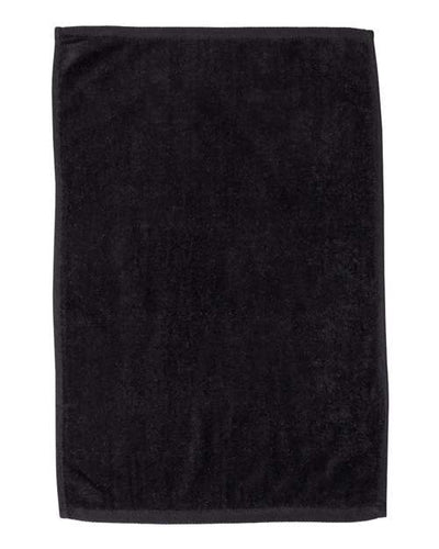 Q-Tees T200 Hemmed Hand Towel - Black - front