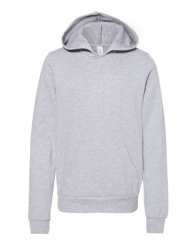 BELLA + CANVAS 3719Y Youth Sponge Fleece Hoodie Sweatshirt - Athletic Heather - front