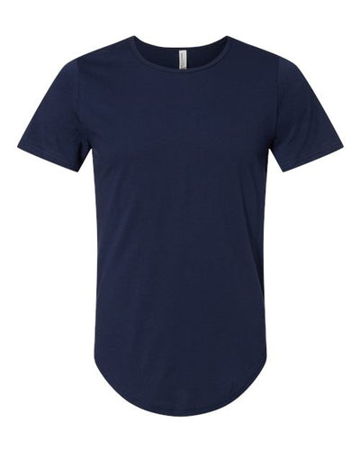 BELLA + CANVAS 3003 Men's Jersey Curved Hem Tee - Navy - front