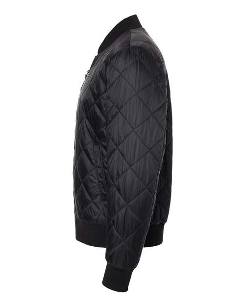 Weatherproof 21752 Men's HeatLast Quilted Packable Bomber - Black - side