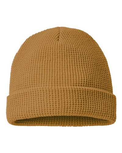 Richardson 146R Waffle Cuffed Beanie - Camel - front