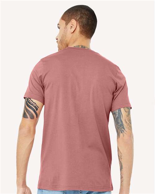 BELLA + CANVAS 3001U Unisex USA-Made Jersey Tee - Mauve - model back