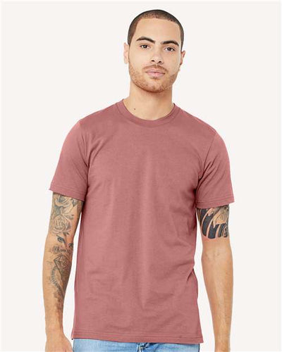 BELLA + CANVAS 3001U Unisex USA-Made Jersey Tee - Mauve - model front