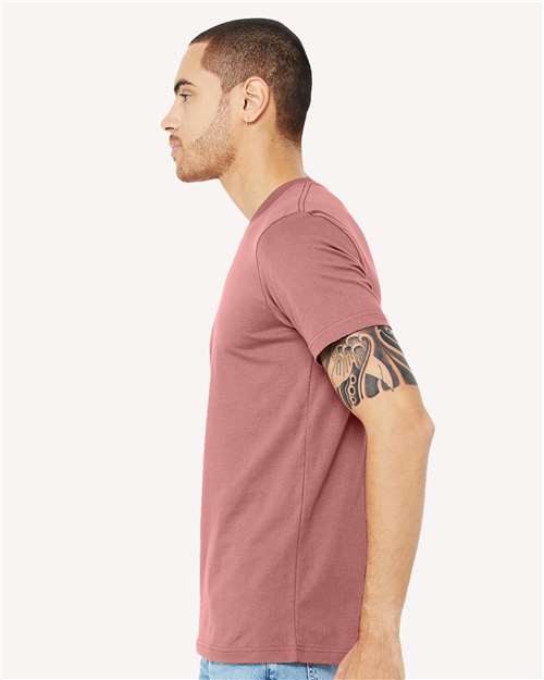 BELLA + CANVAS 3001U Unisex USA-Made Jersey Tee - Mauve - model side